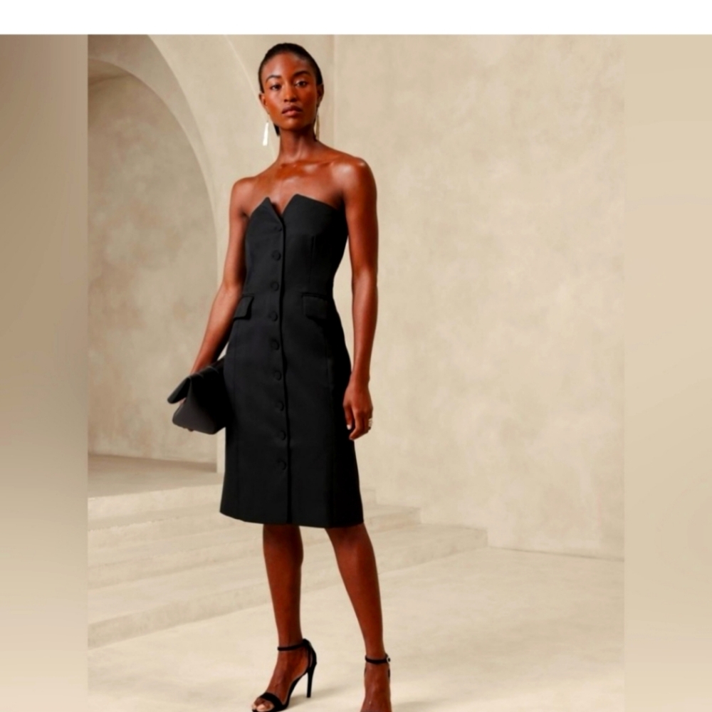 COPY - TUXEDO KNEE-LENGTH DRESS 819231